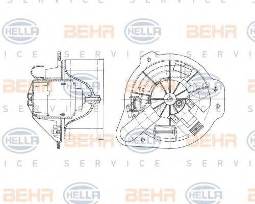 BEHR HELLA SERVICE 8EW009157591 Вентилятор салону