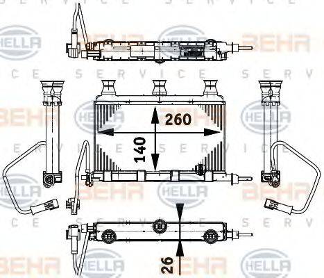 BEHR HELLA SERVICE 8FH351312151 Теплообмінник, опалення салону