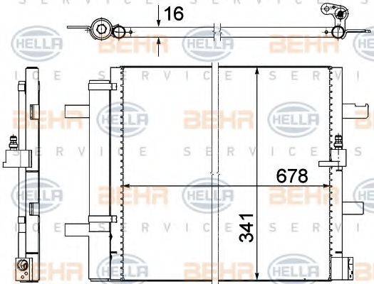 BEHR HELLA SERVICE 8FC351319411 Конденсатор, кондиціонер