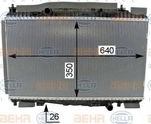 BEHR HELLA SERVICE 8MK376701651 Радіатор, охолодження двигуна