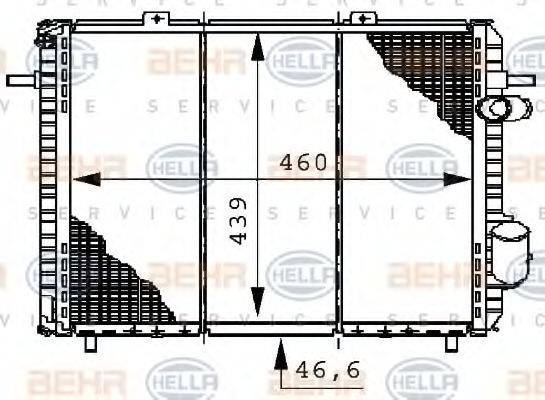 BEHR HELLA SERVICE 8MK376706401 Радіатор, охолодження двигуна