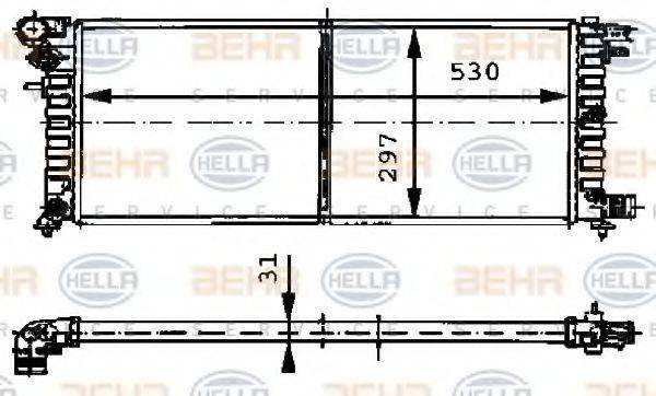 BEHR HELLA SERVICE 8MK376715431 Радіатор, охолодження двигуна