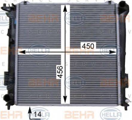 BEHR HELLA SERVICE 8MK376763321 Радіатор, охолодження двигуна
