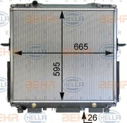 BEHR HELLA SERVICE 8MK376763601 Радіатор, охолодження двигуна