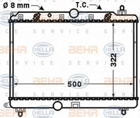 BEHR HELLA SERVICE 8MK376768271 Радіатор, охолодження двигуна