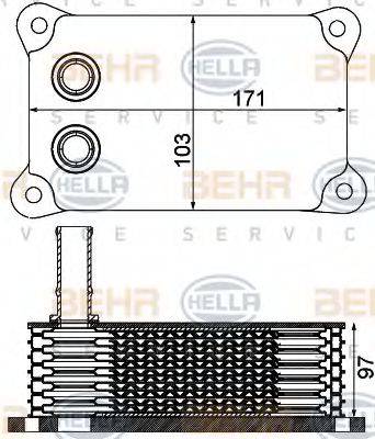 BEHR HELLA SERVICE 8MO376797161 масляний радіатор, моторне масло