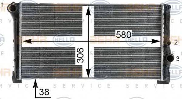 BEHR HELLA SERVICE 8MK376900264 Радіатор, охолодження двигуна
