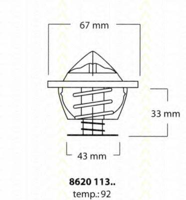 TRISCAN 862011392 Термостат, охолоджуюча рідина