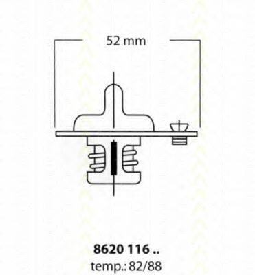 TRISCAN 862011688 Термостат, охолоджуюча рідина