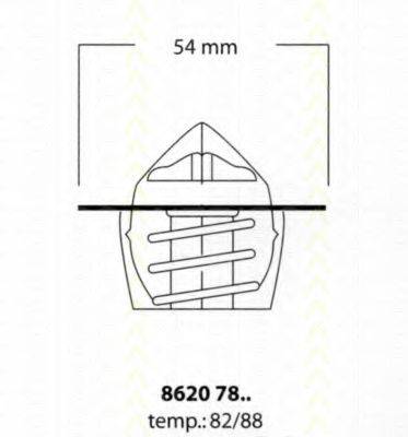 TRISCAN 86207888 Термостат, охолоджуюча рідина