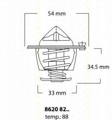 TRISCAN 86208288 Термостат, охолоджуюча рідина