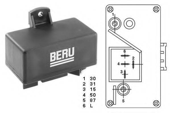 BERU GR059 Блок керування, час розжарювання
