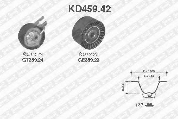 SNR KD45942 Комплект ременя ГРМ