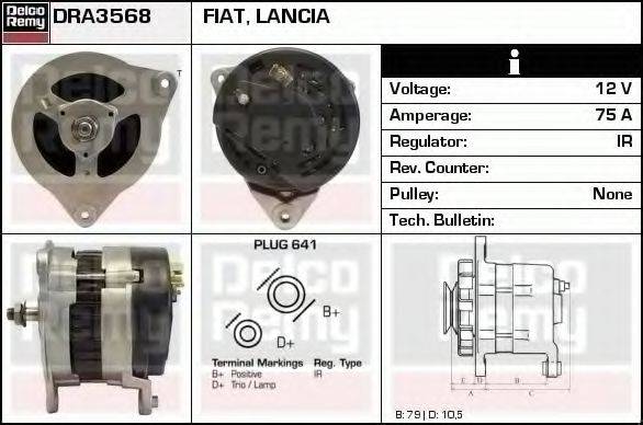 DELCO REMY DRA3568 Генератор