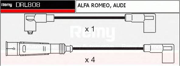 DELCO REMY DRL808 Комплект дротів запалювання