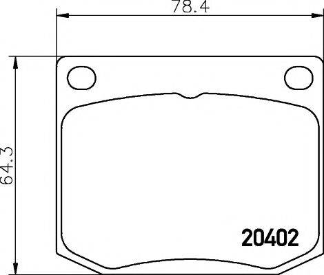 PAGID T4027 Комплект гальмівних колодок, дискове гальмо