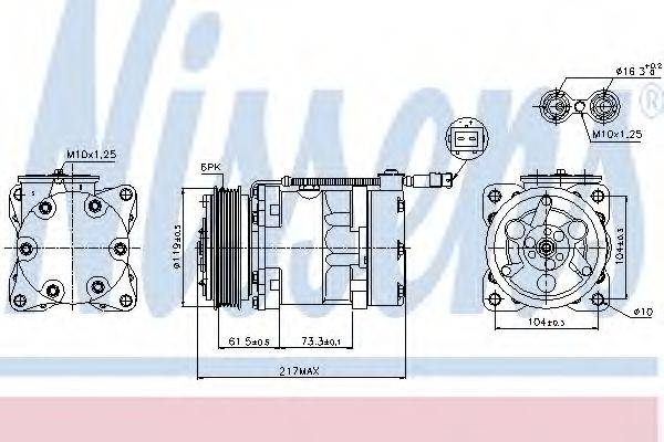 NISSENS 89056 Компресор, кондиціонер