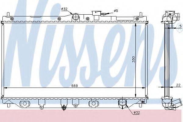 NISSENS 62279A Радіатор, охолодження двигуна