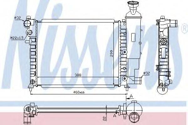 NISSENS 61358A Радіатор, охолодження двигуна