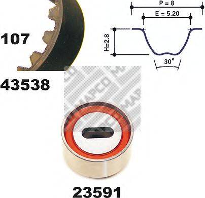 MAPCO 23538 Комплект ременя ГРМ