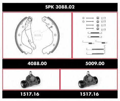 ROADHOUSE SPK308802 Комплект гальм, барабанний гальмівний механізм
