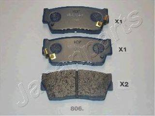 JAPANPARTS PA806AF Комплект гальмівних колодок, дискове гальмо