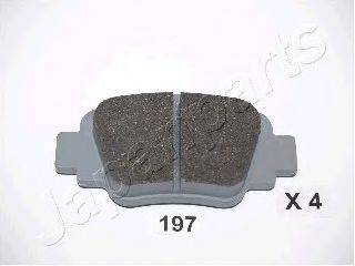 JAPANPARTS PP197AF Комплект гальмівних колодок, дискове гальмо