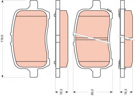 TRW GDB1755 Комплект гальмівних колодок, дискове гальмо