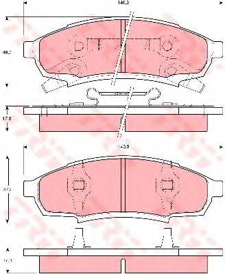 TRW GDB4014 Комплект гальмівних колодок, дискове гальмо