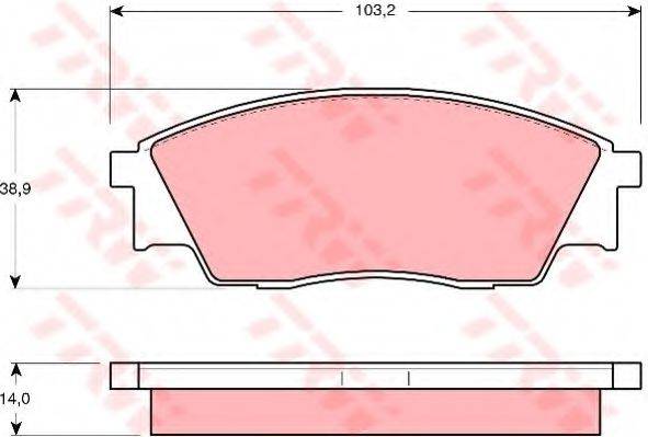 TRW GDB991 Комплект гальмівних колодок, дискове гальмо