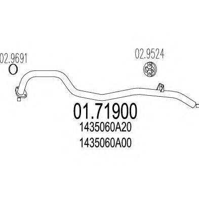 MTS 0171900 Труба вихлопного газу