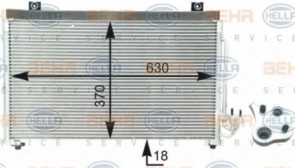 HELLA 8FC351302781 Конденсатор, кондиціонер