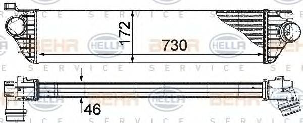 HELLA 8ML376787411 Інтеркулер