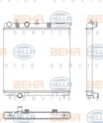 HELLA 8MK376901071 Радіатор, охолодження двигуна