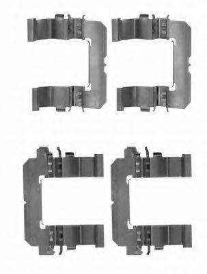 HELLA 8DZ355204201 Комплектуючі, колодки дискового гальма