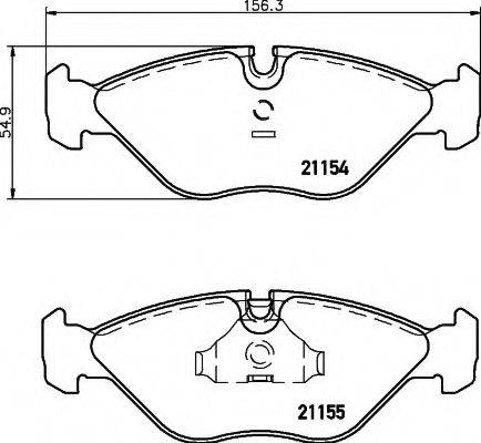 HELLA 8DB355007591 Комплект гальмівних колодок, дискове гальмо
