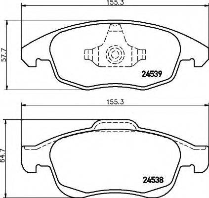 HELLA 8DB355013341 Комплект гальмівних колодок, дискове гальмо