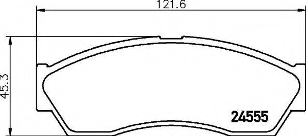 HELLA 8DB355013431 Комплект гальмівних колодок, дискове гальмо