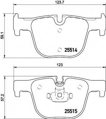 HELLA 8DB355019781 Комплект гальмівних колодок, дискове гальмо