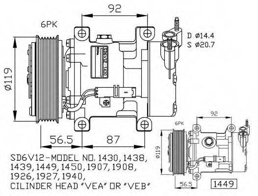 NRF 32227G Компресор, кондиціонер