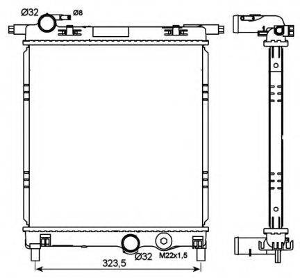 NRF 53101 Радіатор, охолодження двигуна