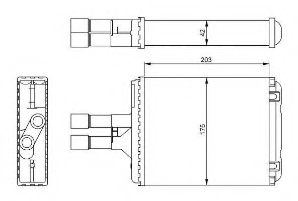 NRF 54242 Теплообмінник, опалення салону