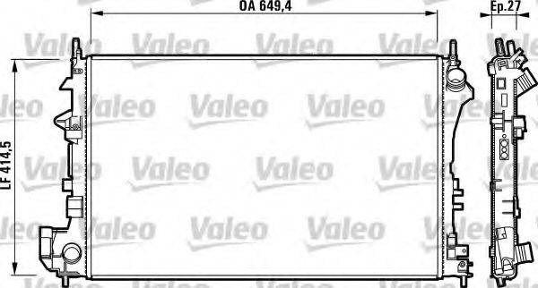 VALEO 732876 Радіатор, охолодження двигуна