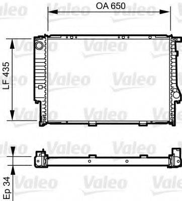 VALEO 731523 Радіатор, охолодження двигуна