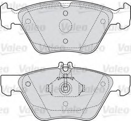 VALEO 598636 Комплект гальмівних колодок, дискове гальмо