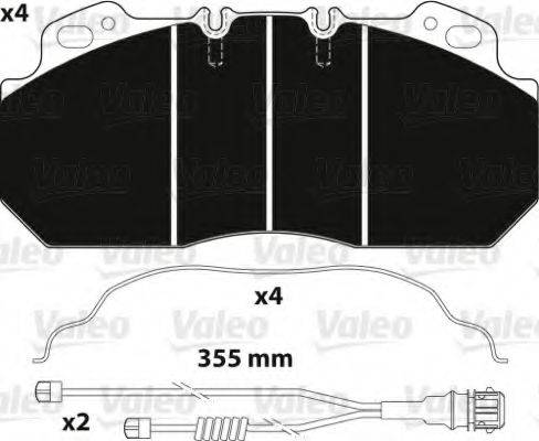 VALEO 882217 Комплект гальмівних колодок, дискове гальмо