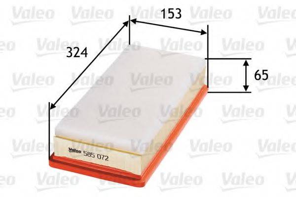 VALEO 585072 Повітряний фільтр