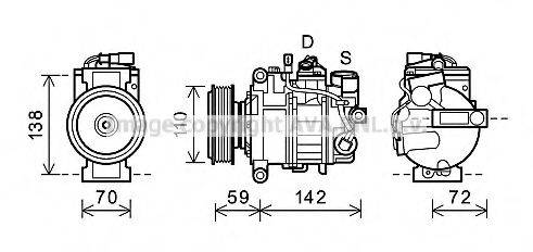 AVA QUALITY COOLING AIK341 Компресор, кондиціонер