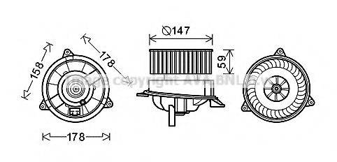 AVA QUALITY COOLING FD8495 Електродвигун, вентиляція салону
