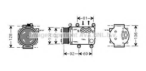 AVA QUALITY COOLING FDK419 Компресор, кондиціонер